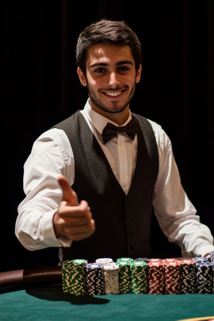 Live Roulette dealer and wheel at lantera4d studio